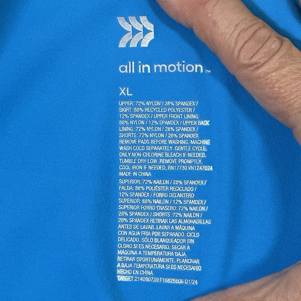 NWT All In Motion™ Women's Pleated Active Dress Blue XL Built In Shorts $35 - Picture 6 of 11